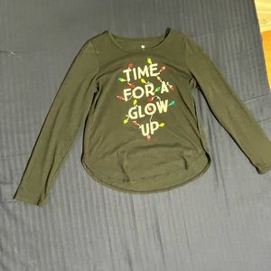 Kohls 10-12 size black casual shirt with color-changing sequence